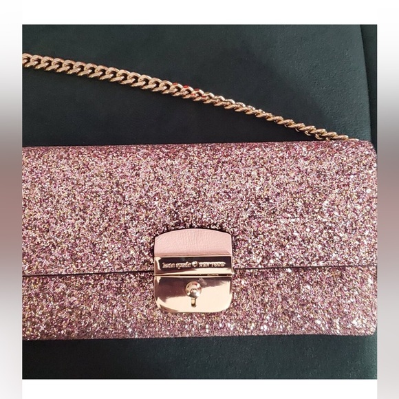 KATE SPADE PINK SPARKLE CLUTCH - Picture 2 of 16